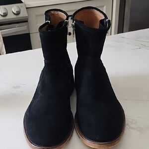 Black Suede Ankle Boots New Repliluc